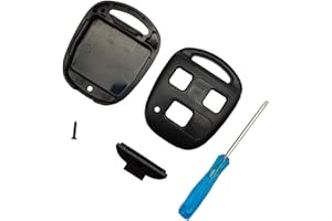 ARRUWEER Upgraded Replacement Key Fob Keyless Entry Remote Shell Case fit for Lexus GS300 GS400 GS430 GX470 IS300 LS400 LS430 LX470 RX300 RX330 RX350 RX400h RX450h SC430 Car Key Fob Cover Casing (Black)