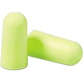 3M Ear Plugs, E-A-Rsoft Yellow Neons 315-1250, 200 Pair of Disposable Earplugs, Pairs Individually Wrapped, Regular Size, Uncorded, 33 NRR, Tapered Cylinder Shape, Slow Recovery Foam