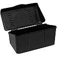 Merangue Index Card Holder Box, 3" x 5" Small, 300 Card Capacity, Black