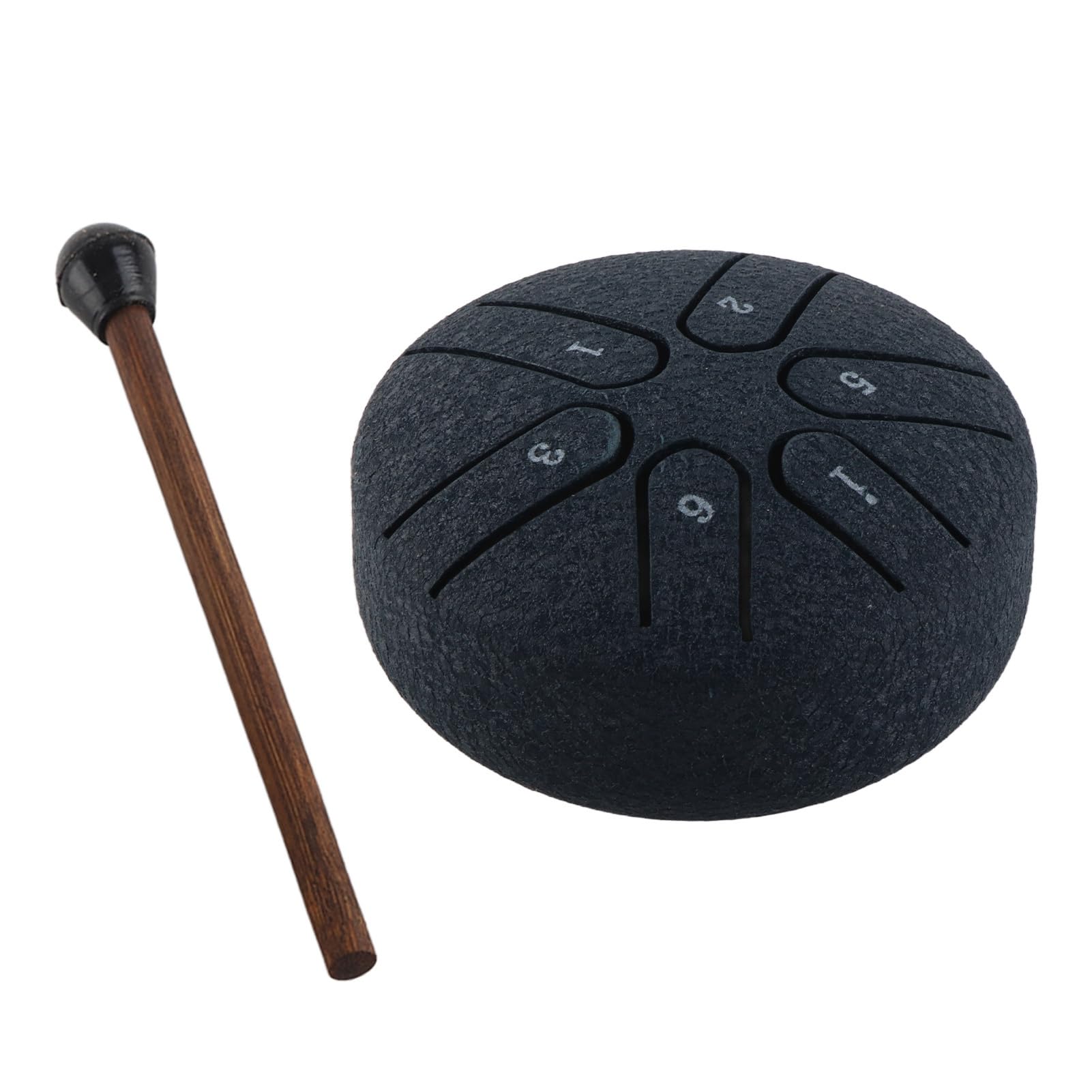 Tongue Drum Professional Handpan Steel Drum Mini 6 Note Worry Free Hand Pan Drum Percussion Instrument with Drumstick (Navy Blue)