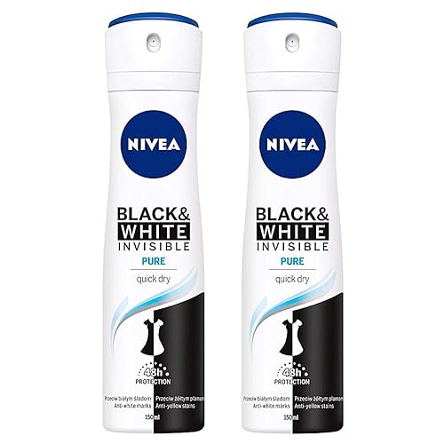Nivea Black & White Invisible Pure Anti-perspirant Deodorant Spray - 2 Pcs X 150 ml