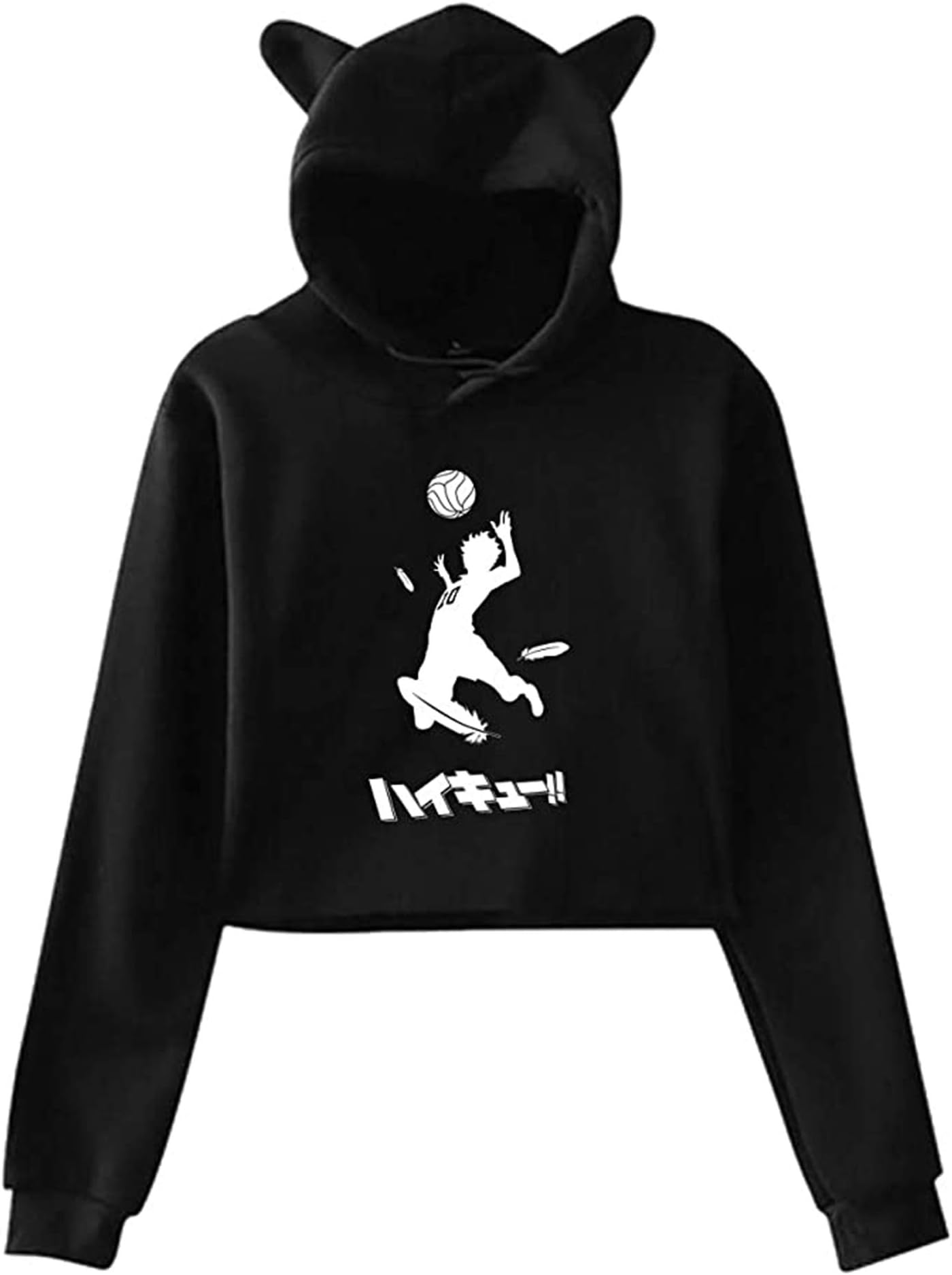 FGYUI Haikyu Hoodie Long Sleeve Haikyuu Bunny Ears Sweater for Womens/Girls