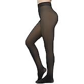 KBVOT Fleece Lined Tights Women Pantyhose Leggings Sheer Warm Thermal Thick Fake Translucent Tights for Winter