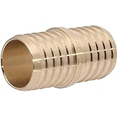SharkBite 1-1/4 Inch Crimp Coupling, Brass Plumbing Fitting PEX Pipe, PE-RT, UC0135