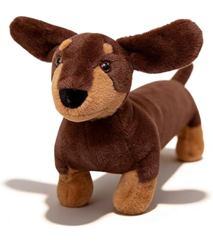 Cojín De Peluche De Perro Salchicha Negro De 35 Cm – Suave, Decorativo Y Multiusos Para Sofá, Cama O Coche