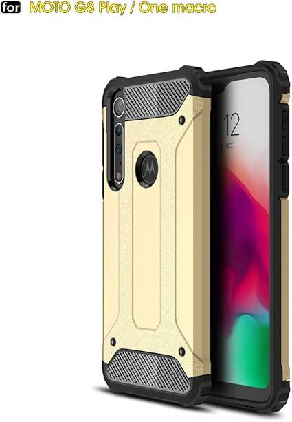 Amazon 携帯電話ケース モトg8のためのマジックアーマーtpu Pcコンビネーションケースを再生 Motorolaに対応 色 Gold Yinzhi ケース カバー