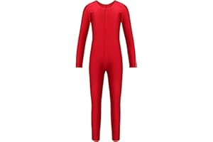 Aiihoo Girls Long Sleeve Gymnastics Leotard One Piece Jumpsuit Full Length Unitard Sports Yoga Ballet Dance Bodysuit