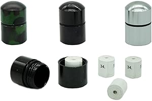 Flying Horse Workshop Magnetic Nano Geocache Containers Sneaky Waterproof Micro Cache Camo - Black Silver Camo Pack Set & 4 Waterproof Paper Log Rolls Included