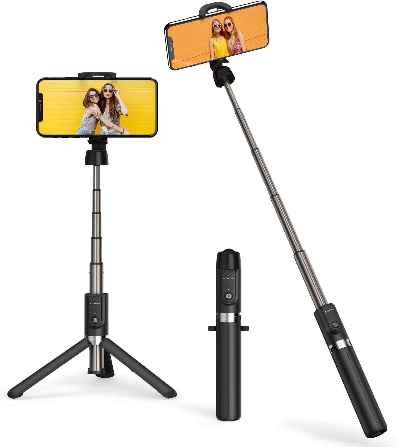 ATUMTEK Bluetooth Selfie Stick Tripod, 360° Rotation FoldOut Mini