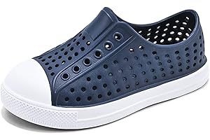 QLZ Toddler Kids Water Shoes for Boys Girls Garden Sandals Rubber Shoes Beach Sneakers, Slip-on Anti-Slip Lightweight Breathable Quick Dry Soft Flexible（Toddler/Little Kid/Big Kid）