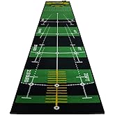 Symbiontia Golf Putting Green Mat 10 ft X 20 in Training Aid Mat, Multi Distance Mark Practice Putting mats,Anti-Slip Backing Golf Putting mat for Indoor/Outdoor Hitting Mat for Golf Enthusiast