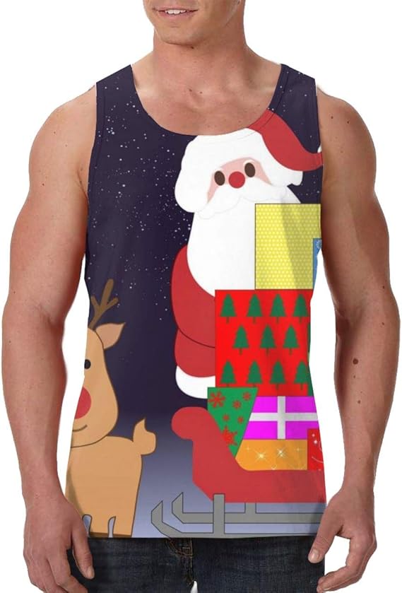 Amazon Co Jp メンズ タンクトップ 袖なし クリスマス メンズ タンクトップ メンズタンクトップ夏 服 ファッション小物