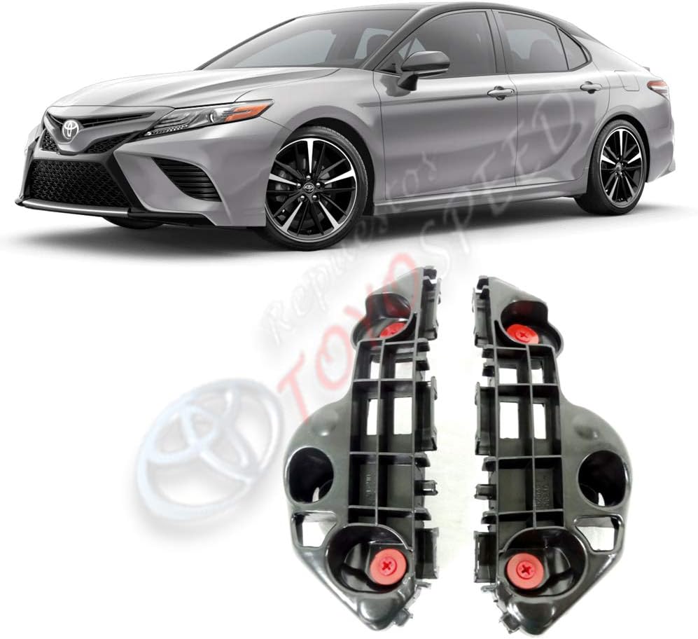 Replacement Pair Set Front Bumper Bracket Side Support Covers Compatible with 2018 Camry & Camry Hybrid 5253606210 5253506210