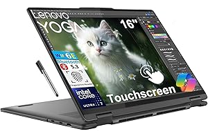 Lenovo Yoga 7i 2-in-1 Laptop, 16" FHD+ 2K Touchscreen Display, 12-core Intel Core Ultra 7 155U, 16GB LPDDR5X, 1TB SSD, Backlit KB, Fingerprint, Thunderbolt 4, Win 11 Home, Storm Grey, EAT 16GB USB Pen