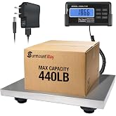 SurmountWay Large 440lbs Shipping Scale, 15"X12" Stainless Platform | Tare/Count/Hold Functions, 3 Selectable Capacity, Easy Read LCD display, High Accuracy, For Packages, Business, Warehouse Use