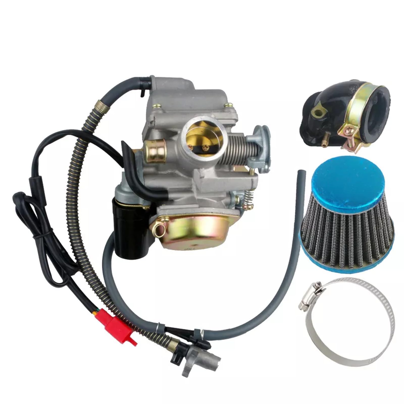 Photo 1 of Risforth 150cc Carburetor for GY6 4-Stroke Engines - Compatible with 125cc, 150cc, 152QMJ, 157QMI, PD24J Motorcycle, Scooter, ATV, Go Kart,gy6 150cc performance parts