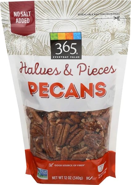 365 EVERYDAY VALUE, PECANS, HALVES & PIECES, 12 OZ