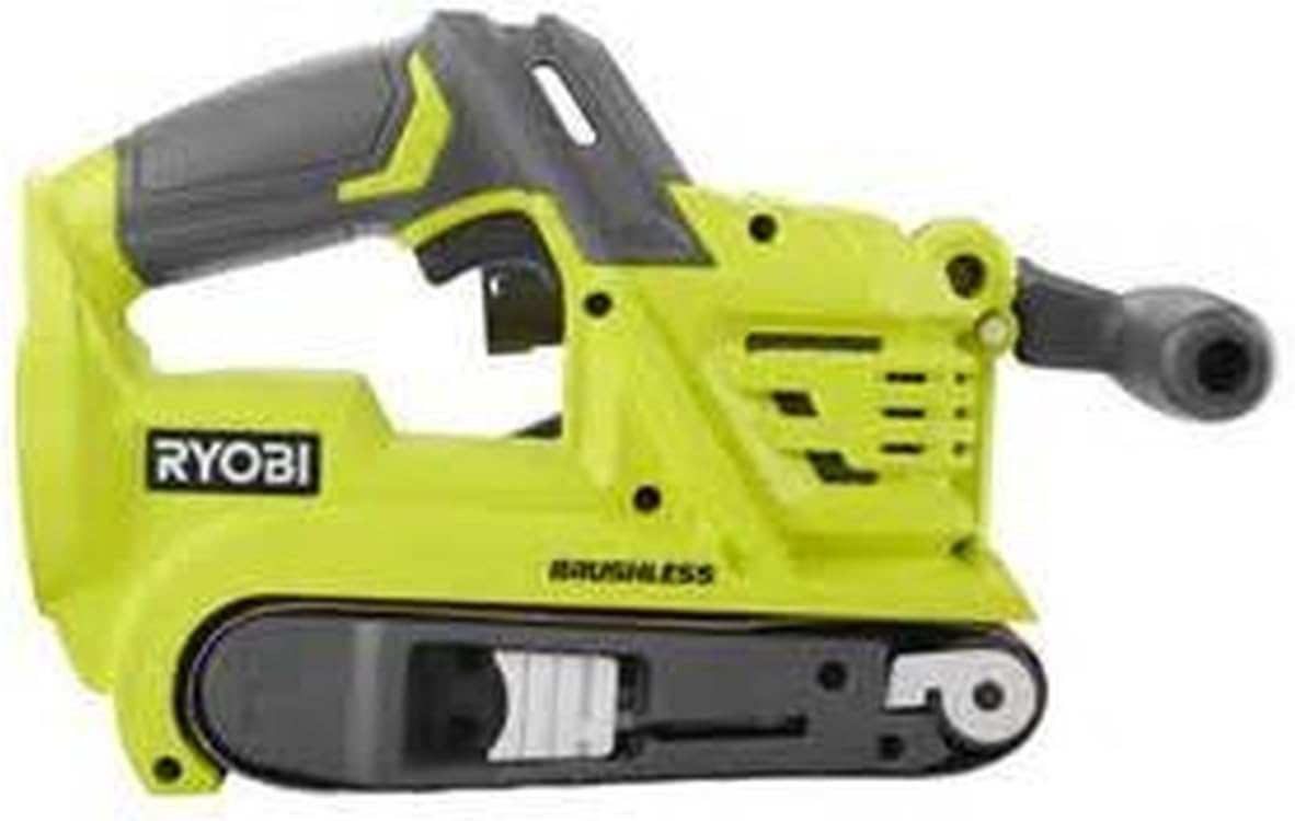 RYOBI P450 One+ 18V Lithium Ion 3 x 18 inch Brushless Belt Sander w/ Dust Bag and Included Sanding Pad (Battery Not Included, Tool Only) - - 