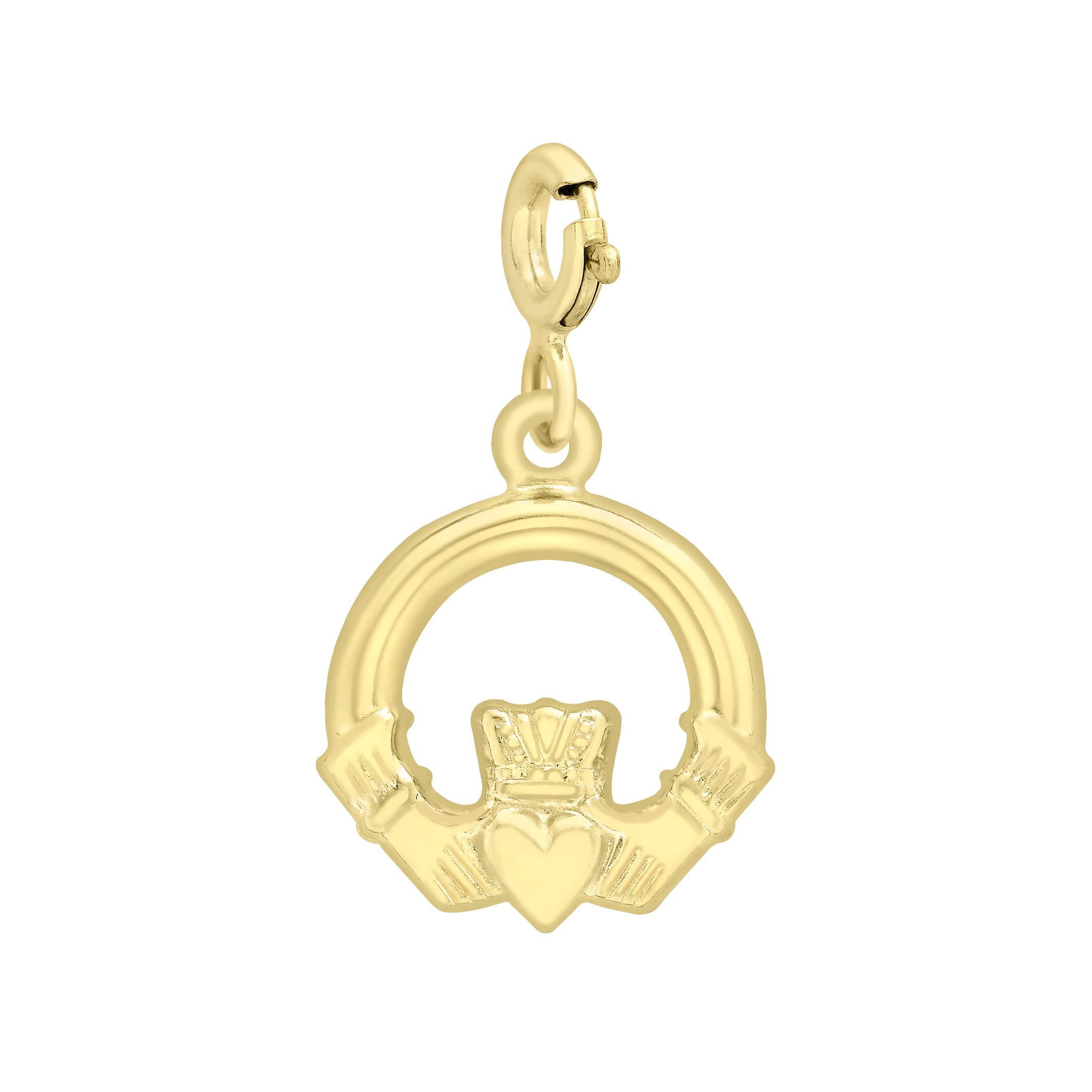 CARISSIMA Women's 9ct Yellow Gold Claddagh Charm