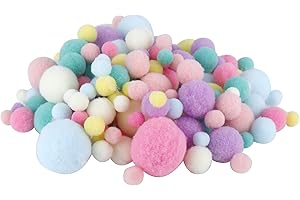 GUAFEIH Dragon 150PCS Assorted Sizes & Colors High-Elastic Pom Poms Creative Craft DIY Material