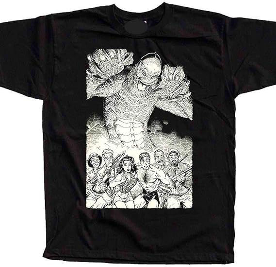 Amazon ブラックラグーンからの生き物映画ポスターオムおかしいtシャツファッション原宿tシャツオム19 Tシャツブランド Tシャツ カットソー 通販