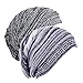 Slouchy Beanie Hats for Women Cotton Chemo Caps Cancer Headwear Head Wraps Sleep Hat, Navy/Black