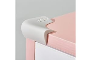 ANGLORIA Food-Graded Silicone Corner Protectors, Baby Proofing Table Edge Guards, Pre-Tapep Adhesive Kids Safety Proof, Cabinets Fireplace Furniture Bumpers (4, Gray)