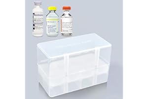 Healvaluefit 8-Holes Medication Vial Storage Box for Fridge, Insulin Vial Holder Organizer Case Fits Various 5ml-15ml Injectable Medicines Vials - Clear