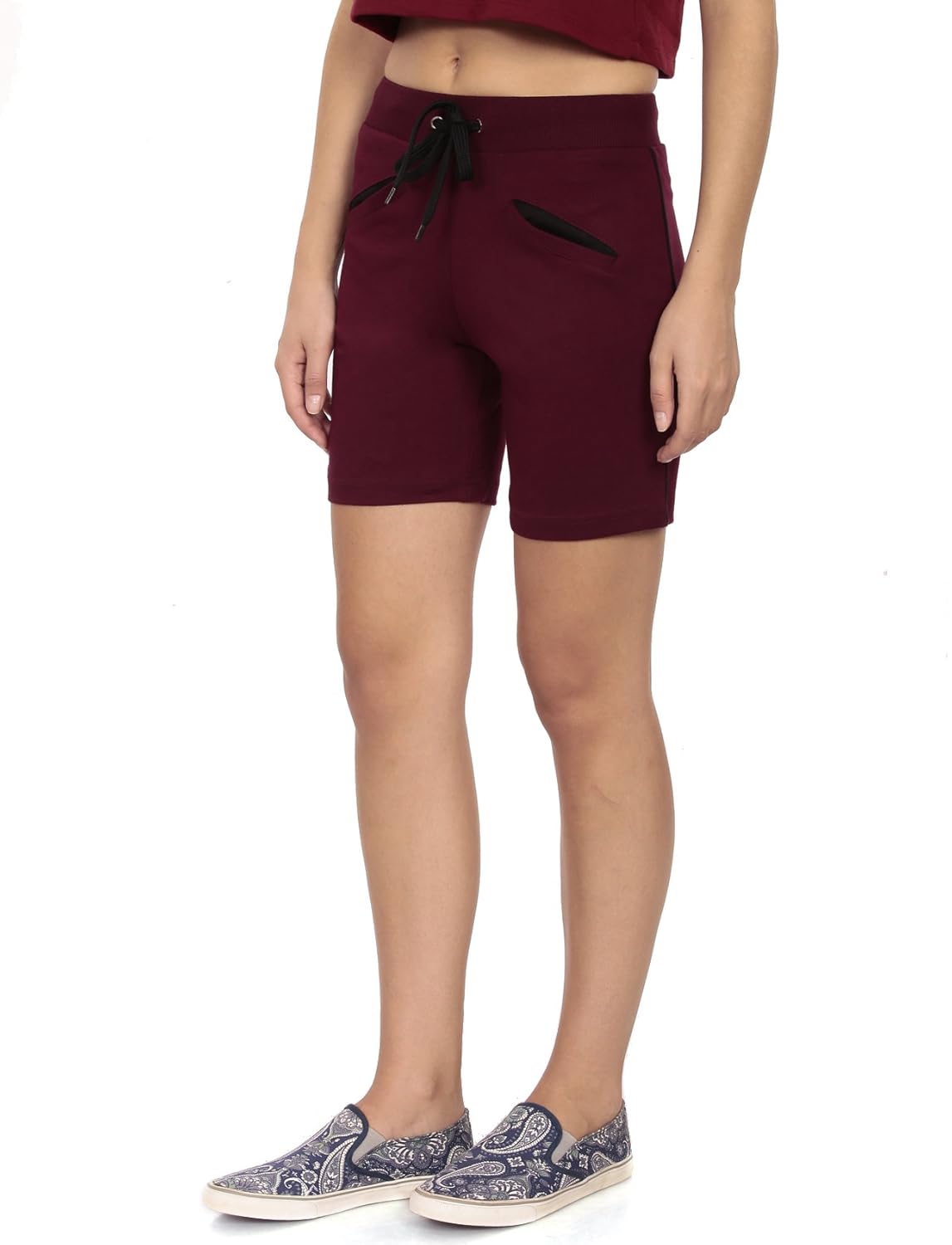 goldstroms women' slim fit short with trendy pocket