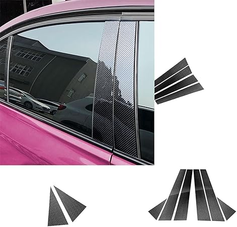 Amazon アウディ Q5 12 18 車用 高品質 6pcs 傷防止 キズ防止 Bピラー ストラット コラム装飾フレーム Bピラー ウィンドウカバー センターピラーウィンドウ装飾 Bピラー装飾 ストリップ ウィンドウセンターピラー装飾 ウィンドウポストパッチ 取付簡単 カー用品