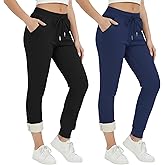 Coume 2 Pcs Women Sherpa Lined Sweatpants Winter Warm Womens Fleece Joggers with Pockets Thermal Athletic Running Pants