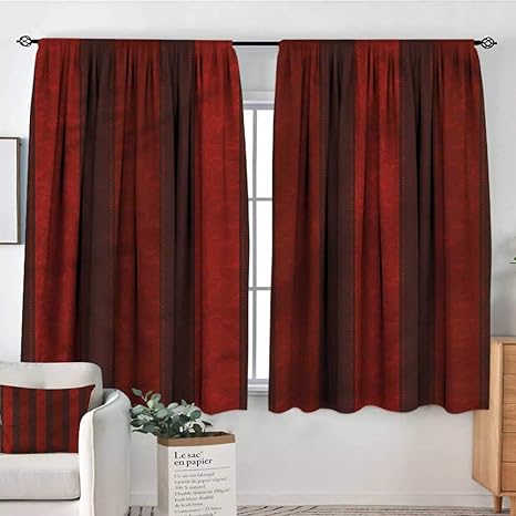 Amazon Com Maroon Backout Boy Curtains Vertical Bold Lines