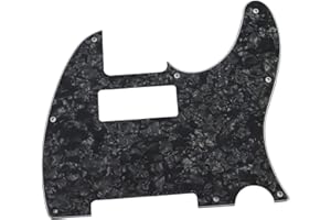 Standard Electric Guitar Pickguard 8 Hole Standard TL Mini Humbucker Pickguard With With Screws Easy To Install(Black 4ply)