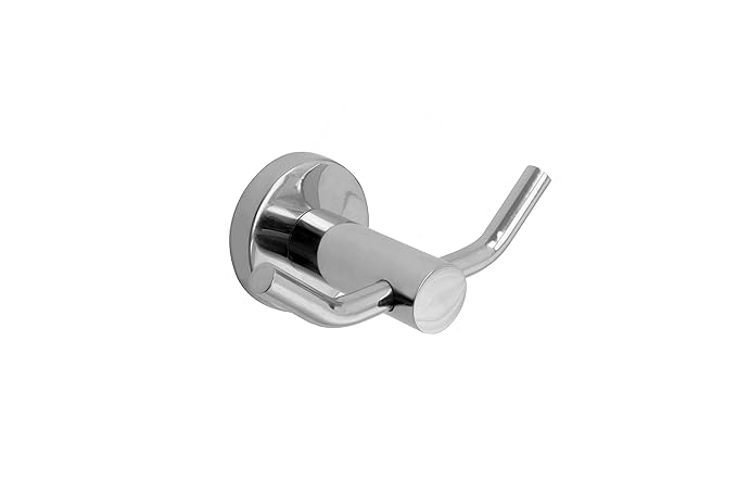 Klaxon Krysil Stainless Steel Bath Robe Hook (Silver, Chrome Finish)