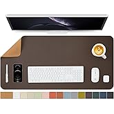Cork Desk Mat - Dual-Sided Desk Pad for Office and Home - Desk Organization and Accessories - Ideal for Large Mouse Pad and Desk Mats on Top of Desks(Coffee,36"x 17")