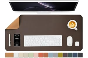 HOMIEAZICOZI Cork Desk Mat - Dual-Sided Desk Pad for Office and Home - Desk Organization and Accessories - Ideal for Large Mouse Pad and Desk Mats on Top of Desks(Coffee,36"x 17")