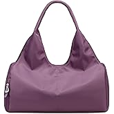 forestfish Yoga Gym Bag for Women with Shoes Compartment & Wet Dry Storage Pockets Lightweight Duffel Bag, Purple