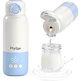 Phydge Portable Bottle Warmer for Travel,12.5oz Cordless Baby Milk Warmer on The go for Formula,Breastmilk,Water,3 Mins Fast Heating & Precise Temp Control Travel Essential