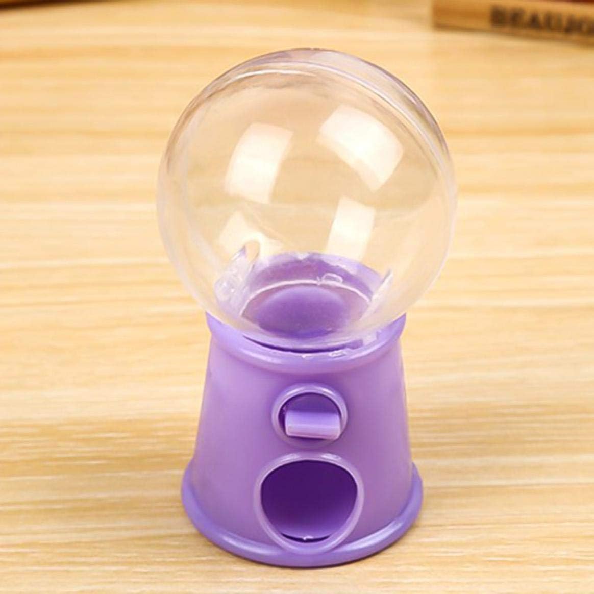 zhengao Lovely Toy Mini Candy Dispenser Gumball Vending Machine Coin Box Kid Baby Toy Goods(None purple)