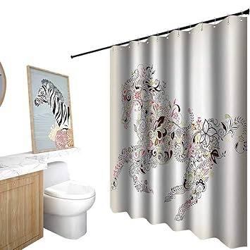 Amazon Com Starsart Shower Curtains Seafoam Green Horse Abstract