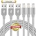 Ulimag Lightning Cable 3Pack 10FT Nylon Braided Certified iPhone Cable USB Cord Charging Charger for iPhone X, 8, 8 Plus, 7, 7 Plus, 6s, 6s Plus, 6, 6 Plus, SE, iPad (Grey)