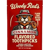 Cinnamon Toothpicks Woody Red's Flavored Hot Picks - 50 Count (1)
