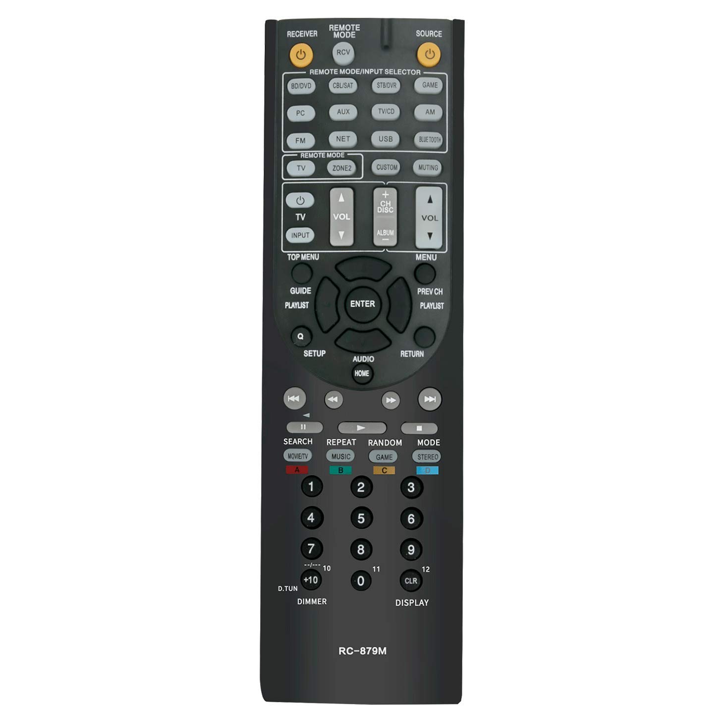 VINABTY RC-879M RC879M Remote Control Replaced for ONKYO AV Receiver TX-NR535 TX-SR333 HT-R393 HT-S3700