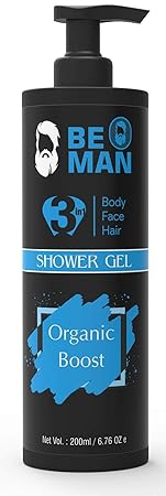 Be O Man - 3 in 1 Shower Gel for Hair, Face and Body - Sulphate and Paraben Free - 200 ml