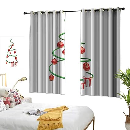 Amazon Com Lightly White Curtains Christmas Abstract Xmas