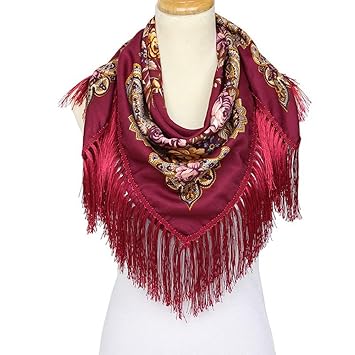 Amazon Co Jp Baobei レディースコットンスカーフタッセルショール