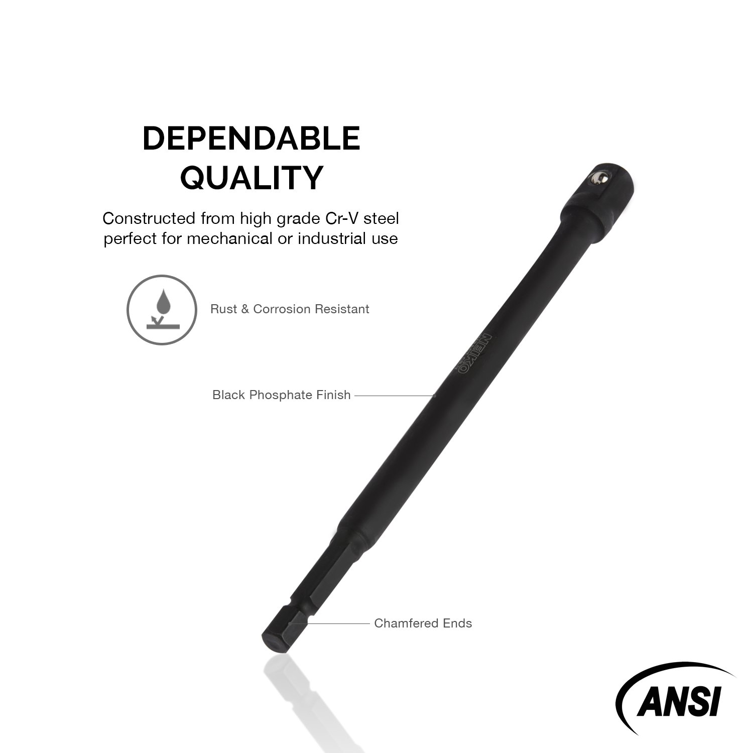 Neiko 00228A Socket Adapter Set, 3-Piece Combo 1/4, 3/8/ 1/2\