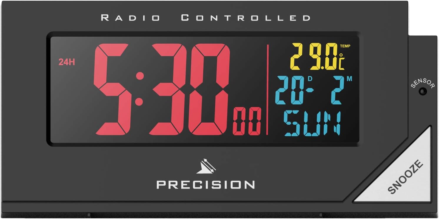 Precision Alarm Clock, Black, One Size Amazon.co.uk Kitchen & Home