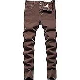 SUPBIRD Boy's Elastic Straight Slim Skinny Fit Stretch Fashion Elastic Jeans Denim Pants