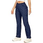 Toomett Women's Hiking Cargo Pants Convertible Quick Dry UPF50+ Waterproof Capri Fishing Safari Travel Pants